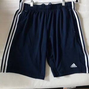 Navy Blue & Red Adidas Climalite Shorts